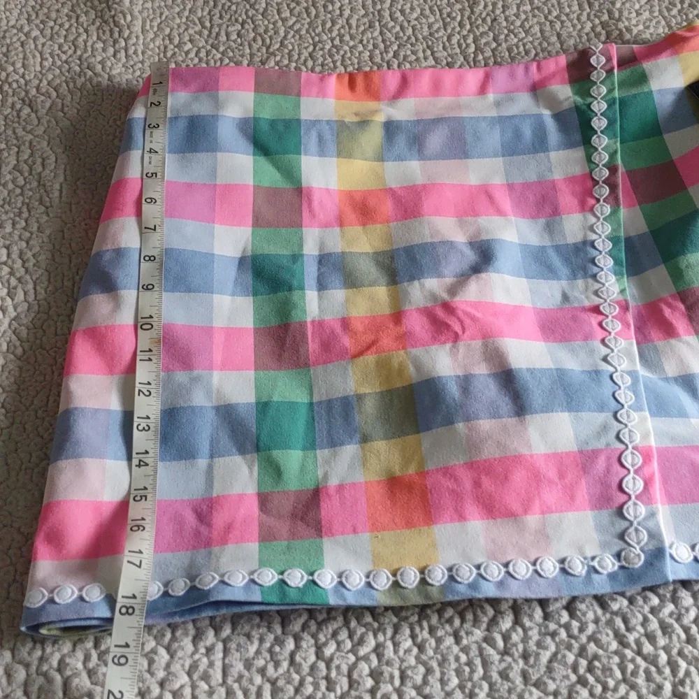 NWT Crown & Ivy Pastel Plaid Skort 16W